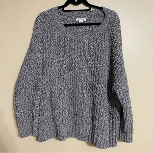 American Eagle‎ Oversized black and white chunky Knit Sweater size large